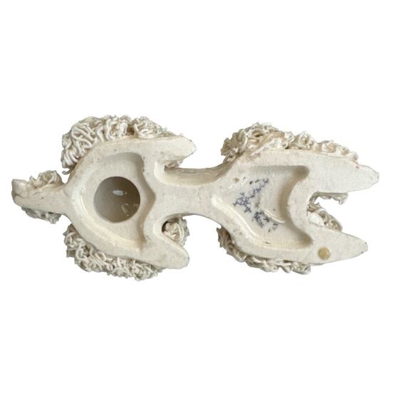 Vintage Cream Ceramic Spaghetti Poodle Laying 3.24”x2”x1” - Picture 8 of 11
